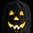 thumbnail image 2 of Happy Haunting Wicker Rattan Seagrass Woven & Metal Pumpkin Jack-O'-Lantern Basket with led candle , Rattan Fall Halloween Decorations for Indoor & Outdoor, 2 of 6