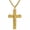 J, variant on Jesus Crucifix Necklace for Men Women, 14K Gold Plated Cross with INRI, Patron Saint of Redemption, Catholic Gift