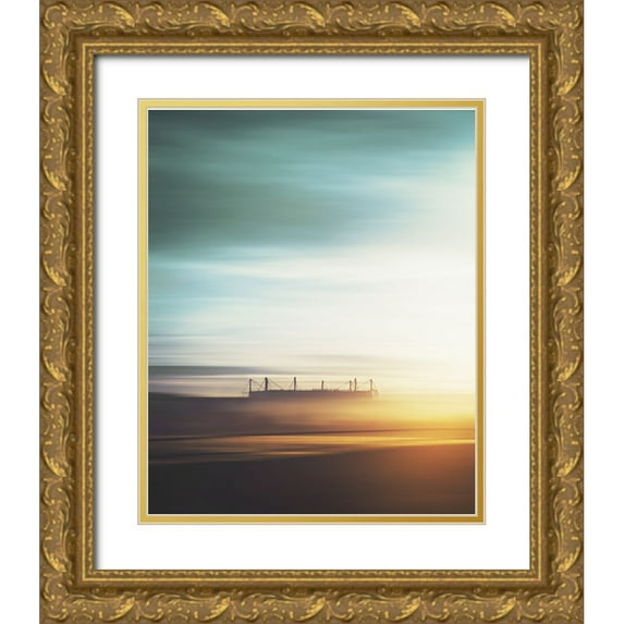 Hennen, Marcus 12x14 Gold Ornate Wood Framed with Double Matting Museum Art Print Titled - Placidity