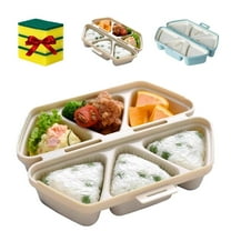 6 in 1 Onigiri Mold, Onigiri Mold, Triangle Rice Ball Molds, Quick to Make and Easy to Store Carry, Foldable Design and Non-Stick Bottom