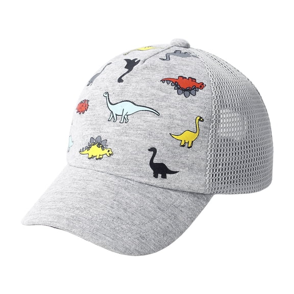 felwors Toddler Baseball hat Baby Cap Sun hat Printed Dinosaur Motif Kids Boys Girls Age 0-5T (Grey)