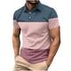 thumbnail image 2 of pstuiky camisetas de hombre, Camisa deportiva de manga corta con solapa y botones a rayas de patchwork para hombre camisas casuales para hombre xl, 2 of 5
