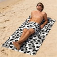 thumbnail image 2 of Football Patterned Beach Towel Quick Dry Sand Resistant Towel Multi Purpose Travel Swimming Sports Towel Bath Towel Blanket for Men Women，55x27.5 Inch, 2 of 6
