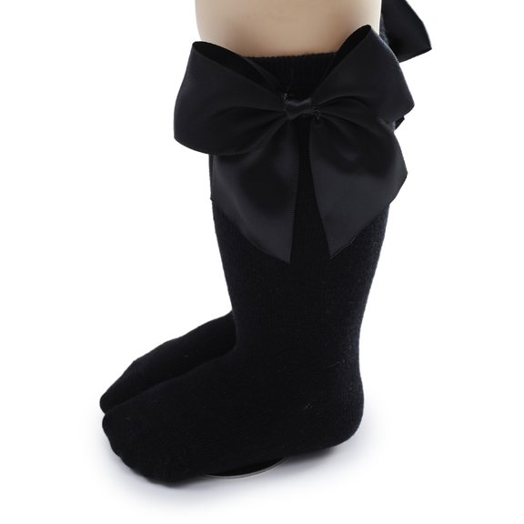 Baby Girls Knee High Socks with Bow Long Stockings Infants Toddlers Ruffled Socks School Uniform Leggings 0-3Y