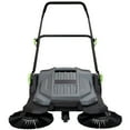 thumbnail image 2 of Push-type sweeper, manual non-electric sweeper, 5-gallon garbage bin, adjustable angle and height folding handle, suitable for walkways, courtyards, garages, and patios, 2 of 7