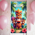 thumbnail image 5 of Tiki Welcome Banner Polynesian Theme Decorative Design Natural Colors Wooden Decor for Beach Party Hawaiian Event Summer Celebration, 5 of 7