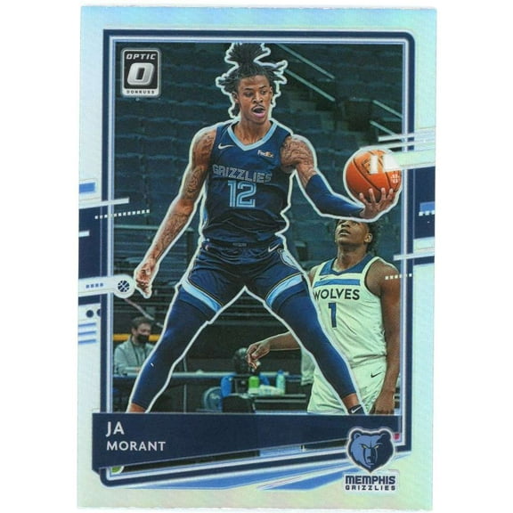 NBA 2020-21 Panini Donruss Optic Ja Morant Silver Holo Prizm Trading Card #117