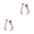 thumbnail image 4 of VONKY 1/2/3/5 Chaussettes de Football Modernes et Sûres pour Femmes et Hommes Chaussettes de Sport pour Hockey Football Rayures Rouges 2 Pcs, 4 of 6