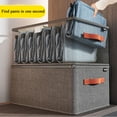 thumbnail image 4 of Latrodar Wardrobe Clothes Organizer, 6/7 Compartment Clothes Organizer With Support, Foldable Washable Laundry Drawer Organizer With Handle Gray Upgraded 6x1, 4 of 5