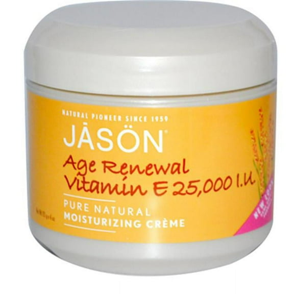 Jason Moisturizing Cr-me Vitamin E Age Renewal Fragrance Free - 25000 Iu - 4 Oz - -Pack of 1