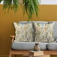 thumbnail image 3 of Spring Yellow Floral Pillow Covers 16x16 Inch Sage Green Wild Flower Plant Butterfly Decorative Pillow Cases Vintage Seasonal Cushion Covers Farmhouse Home Decor For Porch Couch Outdoor Set of 2, 3 of 6