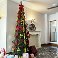 thumbnail image 3 of Bringstar 6ft Pop Up Christmas Tree Pre Lit with 150 Lights, Pre Decorated Artificial Green Xmas Tree with Ornaments, Easy Setup & Foldable for Storage, 3 of 15