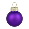 thumbnail image 4 of Northlight 2-Finish Glass Ball Christmas Ornaments - 1" (25mm) - Purple - 24ct, 4 of 8