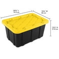 thumbnail image 3 of Sterilite 17 Gallon Industrial Stackable Storage Tote Lidded Containers, 24 Pack, 3 of 12