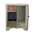 thumbnail image 2 of Contemporary Home Living 27.5" White and Gray Distressed Finish Three Drawer Storage Cabinet, 2 of 5