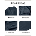thumbnail image 3 of JWD Women's Casual 3/4 Ruched Sleeve Blazer - Slim Fit Open Front Notched Lapel Work Office Suit Jacket with Pockets Blue Gray 6, 3 of 6