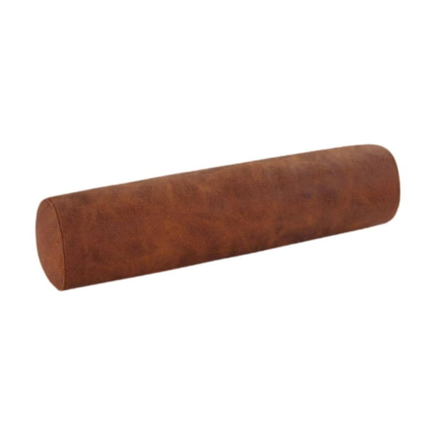 Almohada cervical ergonómica. Almohada cilíndrica y de apoyo cervical. Marrón