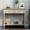 Antique Gray, variant on Traditional Daisy Series Console Table with Double Drawers ,Retro Console Table with Bottom Shelf, for Living Room, Espresso