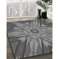thumbnail image 3 of Ahgly Company Machine Washable Indoor Square Transitional Gunmetal Gray Area Rugs, 5' Square, 3 of 7