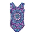 thumbnail image 2 of FOR U DESIGNS Boho Mandala Flower Girls Swimming One-Piece Swimsuit Size 13-14 Years Fashion Gymnastics Dancewear for Kids Comfy Athletic Bathing Suit, 2 of 8