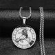 thumbnail image 5 of Collar de cadena de acero inoxidable con 12 constelaciones de Piscis, collar de plata para mujer y hombre, joyería --- Código de producto 37362, 5 of 5
