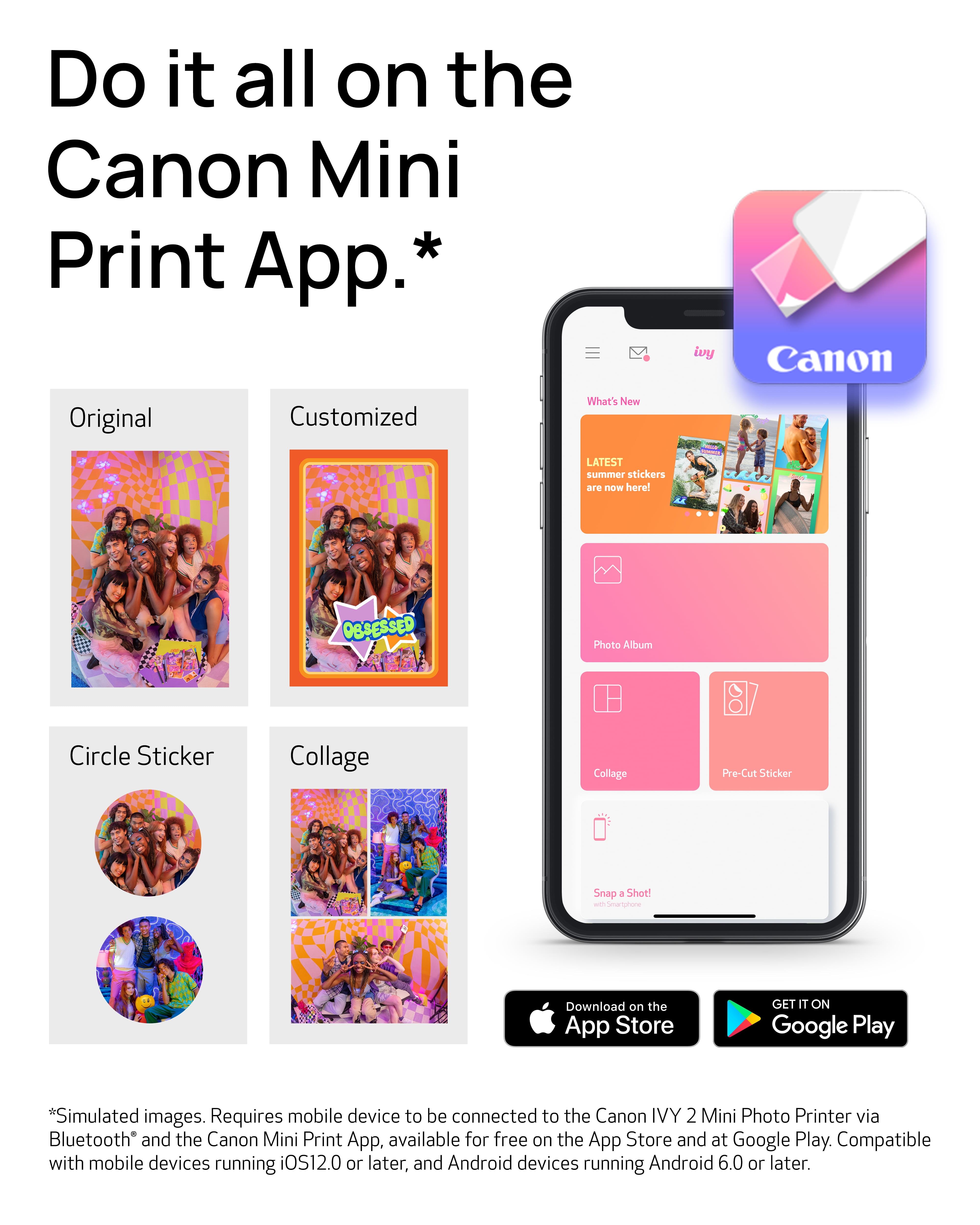 Canon IVY 2 Mini Photo Printer  Mobile & Compact Photo Printer