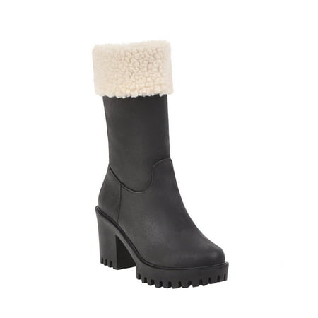 

Gzztg Womens Snow Boots Autumn And Winter Round Toe Fashion Warm Short Shoes For Women