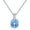 Classic-03-Mar-Aquamarine, variant on SILVERCUTE Birthstone Necklace, Sterling Silver Cushion Diamond Necklaces Cubic Zirconia Pendant Necklace for Women, Perfect Birthday/Anniversary/Wedding Gifts,18 Inch Chain