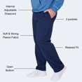 thumbnail image 3 of Pantalón Hanes EcoSmart de pierna abierta con bolsillos para hombre, color azul marino, talla M, 3 of 7