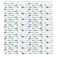 thumbnail image 3 of Ambesonne Boho Shower Curtain, Retro Arrow Pattern Print Art, 69"Wx70"L, Blue and Green, 3 of 4