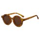 thumbnail image 4 of Gafas de sol para niños, estilo retro, con montura redonda pequeña y efecto leopardo, lentes marrones., 4 of 8