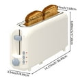 thumbnail image 3 of White 2-Slice Slim Toaster - 10" Long Slot for Bagels & Artisan Bread, 6 Shade Settings, Cancel/Reheat/Defrost, Removable Crumb Tray, Auto Shut-Off, 3 of 8