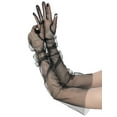 thumbnail image 5 of INSPIRE CHIC Women's Tulle Long Opera Gloves Full Finger Mesh Sheer Glove for Evening Wedding Black L, 5 of 6