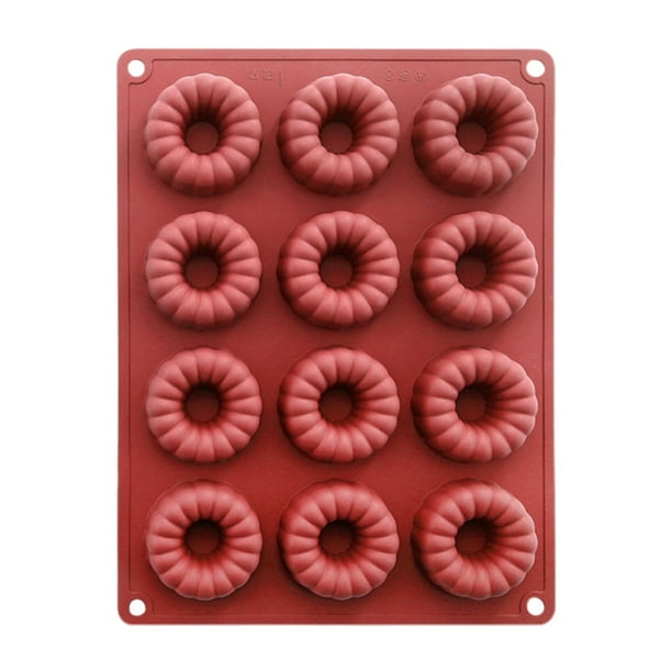 Yhmxh Utensilios de cocina Molde para 12 donas, pudín, pastel, bandeja antiadherente, horneado a alta temperatura, fácil de manejar en la cocina. Muebles para cocina Accesorios de cocina