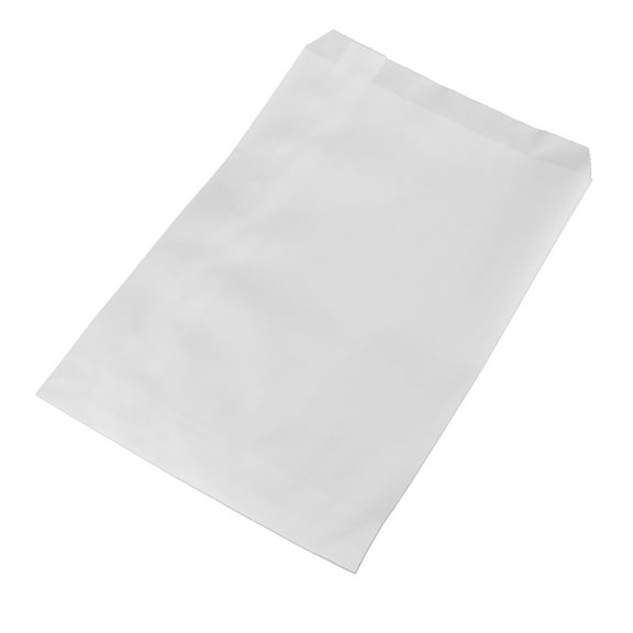 Small White Kraft Paper Merchandise Bags - 6¼”W x 9¼”H - Case of 1000