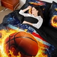 thumbnail image 4 of Castle Fairy Sport Soccer Bedding Comforter Set,Abstract Flame Ball Full Bedding Set, 4 of 8