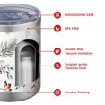 thumbnail image 4 of 12oz Tumblers White Christmas Bird and Pine Pattern Vacuum Insulated Stainless Steel Travel Tumbler Cups Mug with Lid and Straw for Beer,Coffee,Beverages with Cleaning Brush for Cold & Hot Drinks, 4 of 5