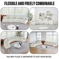 thumbnail image 4 of 2-Seater Modular Loveseat with 2 Pillows, 2-Piece Cloud Couch with Plush Cushions, Compact Fabric Sofa for Small Spaces (Beige), 4 of 11