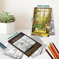 thumbnail image 4 of Netecom Home Sweet Home Coloring Book Spiral Bound For Adults, A5 Wooden Cover, 30 Heartwarming Coloring Pages of Family Homes and Cozy Spaces for Stress Relief and Relaxation, 4 of 6