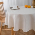 thumbnail image 1 of NLMUVW Linen Tablecloth for Round Table 48 Inch, Water Resistant Burlap Farmhouse Table Cloth Decorative Textured Dining Table Cover for Kitchen Party, Linen, 1 of 11