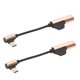 thumbnail image 3 of uds Cable adaptador de auriculares tipo C a 3,5mm 2 en 1 adaptador de auriculares flexible funcional para teléfono tipo C tableta PC dorado, 3 of 5