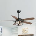thumbnail image 4 of Parrot Uncle Ceiling Fan with Light and Remote Control Industrial Ceiling Fan with Light 52 inch Black Ceiling Fan, 4 of 10