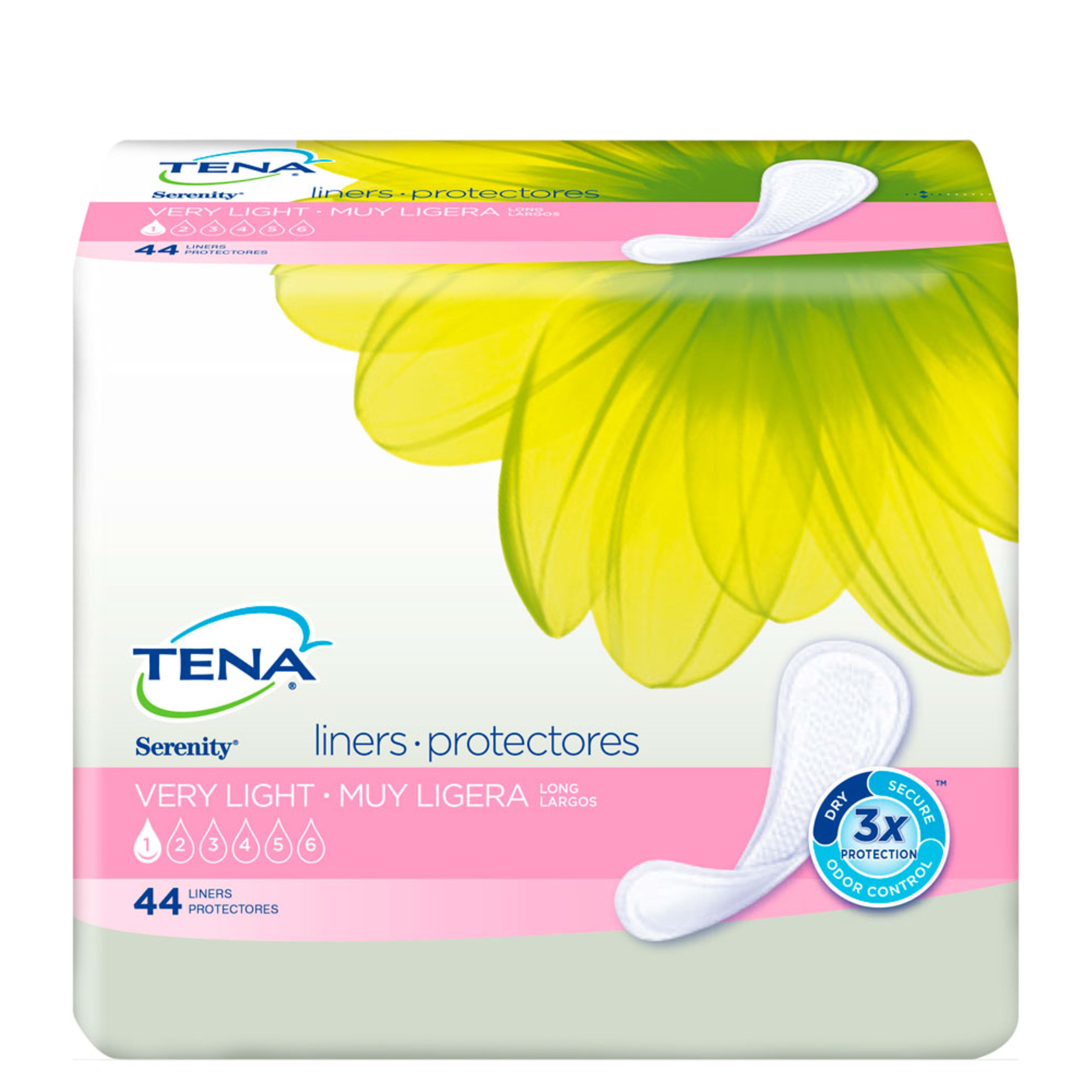 Tena Incontinence Liners Long 44 Ct