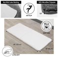 thumbnail image 3 of Pure White Microfiber Polyester Double Sink Bath Mat Runner - 48"L x 20"W, 3 of 6