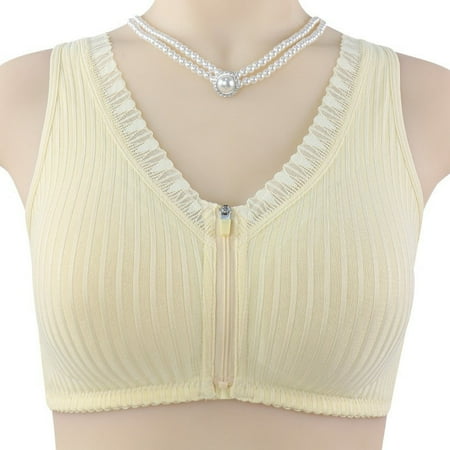 WQQZJJ 50% Off Clear! Women s Sports Bra Fitness Running Shockproof Yoga Tank Top Front Zipper No Steel Ring Comfort Sports Bra Gift for Women