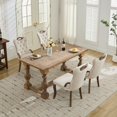 thumbnail image 7 of Upholstered Dining Chairs Set of 2, LEGAHOME Beige Farmhouse Dining Side Chairs with Nailhead Trim Back, Wooden Kitchen Chairs for Dining Room, Beige, 7 of 7