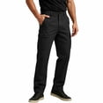 thumbnail image 3 of Lmueinov Multi Pocket Cargo Pants for Men Plus Size Button Elastic Waist Straight Leg Trousers Hiking Casual Work Outdoor Outfits S-3XL, 3 of 6