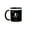 Black/White, variant on 3drose, Zodiac Symbol Libra on Black Background, 11oz Two-tone Blue Mug