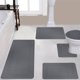 thumbnail image 5 of Kit De Alfombrilla De Bao 5pc Para Uso En El Bao, Ideal Para El Piso Completo Del Bao, Proporcionando Comodidad Y Estilo Para Uso Familiar Y Adulto En Entornos Domsticos, UKHBMC | Gray, 5 of 9