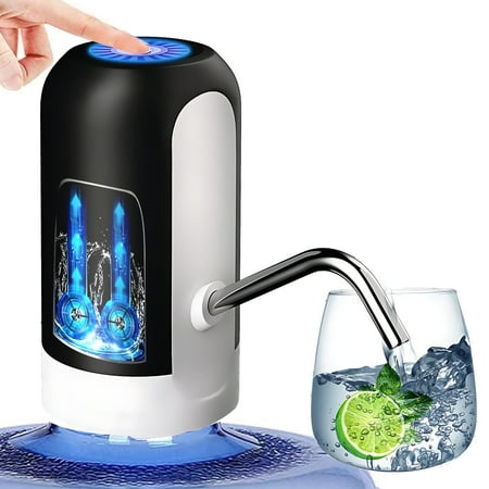 Fixdono Water Pump Dispenser, Automatic Electric Drinking Water Pump, USB Charging Water Dispenser, Water Pump for 2, 3, 4, 5 Gallon, Black